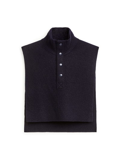 Boiled-Wool Collar - Blue