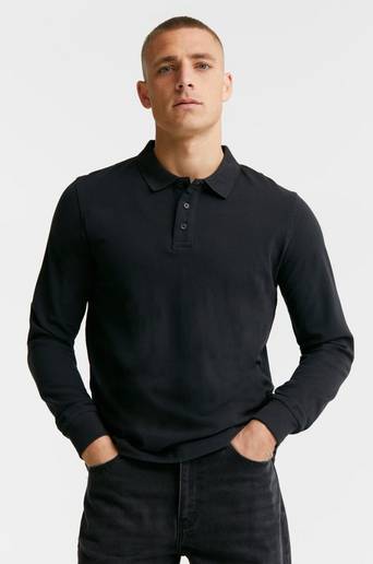 Studio Total Pikétröja Basic LS Piké Svart