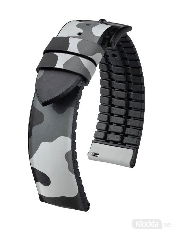 Hirsch John 20mm Large Grå/Silver 0925088030-5-20 - Klockarmband