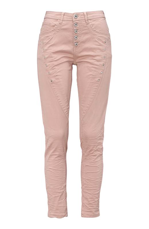 Cellbes Boyfriend byxa med strassdetaljer Rosa