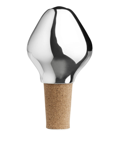 Silver Plated Bottle Stopper - Silver