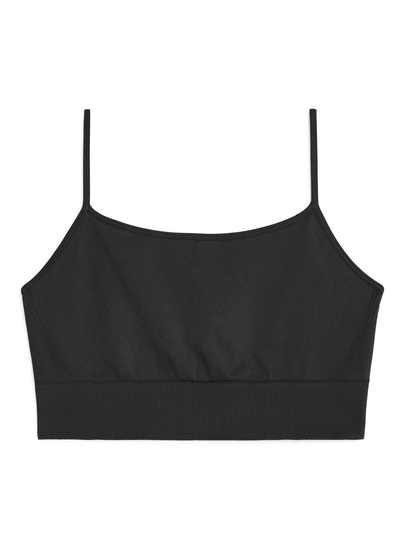 Seamless Yoga Bra - Black