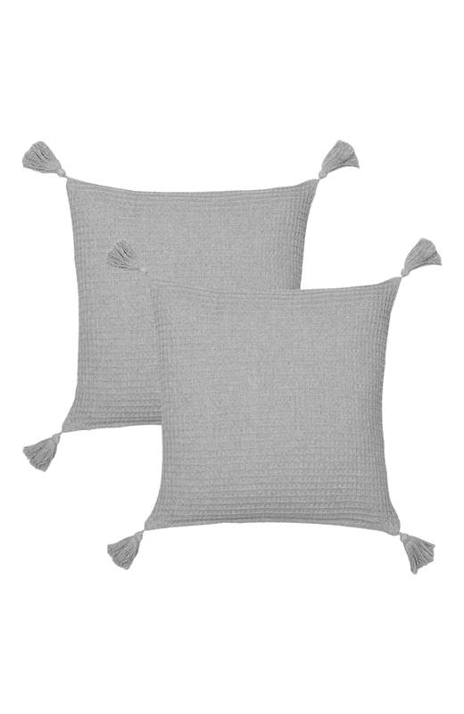 Cellbes Kuddfodral våffla 2-Pack Grå