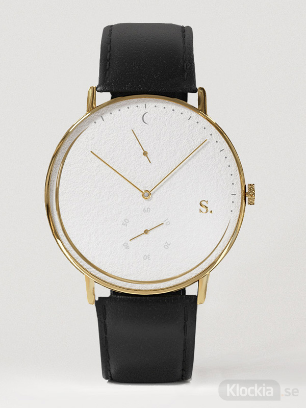 Herrklocka Sandell Day Plus Black leather SSW40-BLL