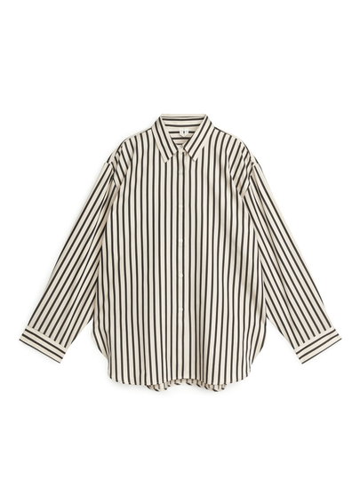 Relaxed Poplin Shirt - Black