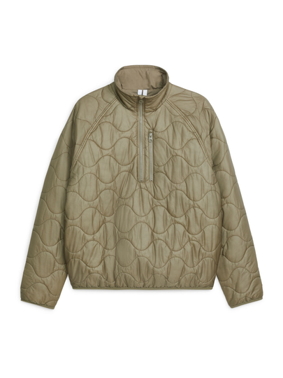 Active Half-Zip Quilted Jacket - Green