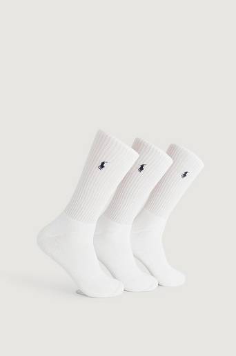 Polo Ralph Lauren 3-Pack Strumpor Crew Socks Vit