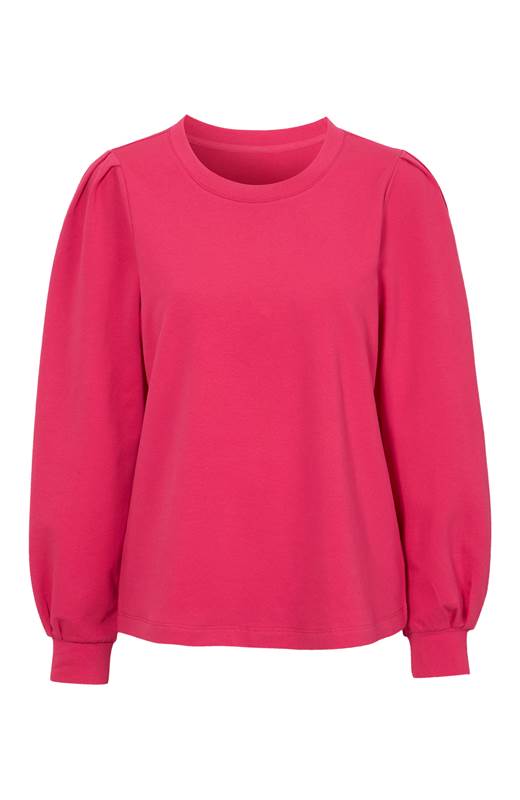Cellbes Sweatshirt med puffärm Cerise