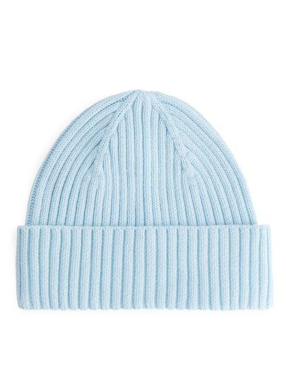 Rib Knit Beanie - Turquoise