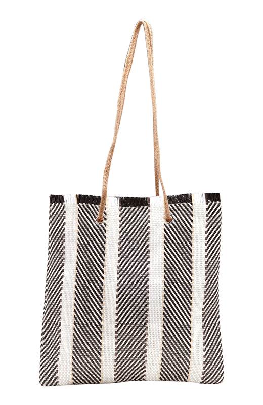 Ceannis Väska Clover Tote Svart Offwhite