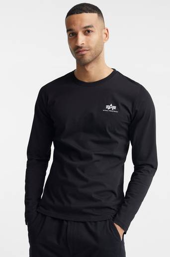 Alpha Industries Långärmad T-Shirt Back Print Heavy LS Svart