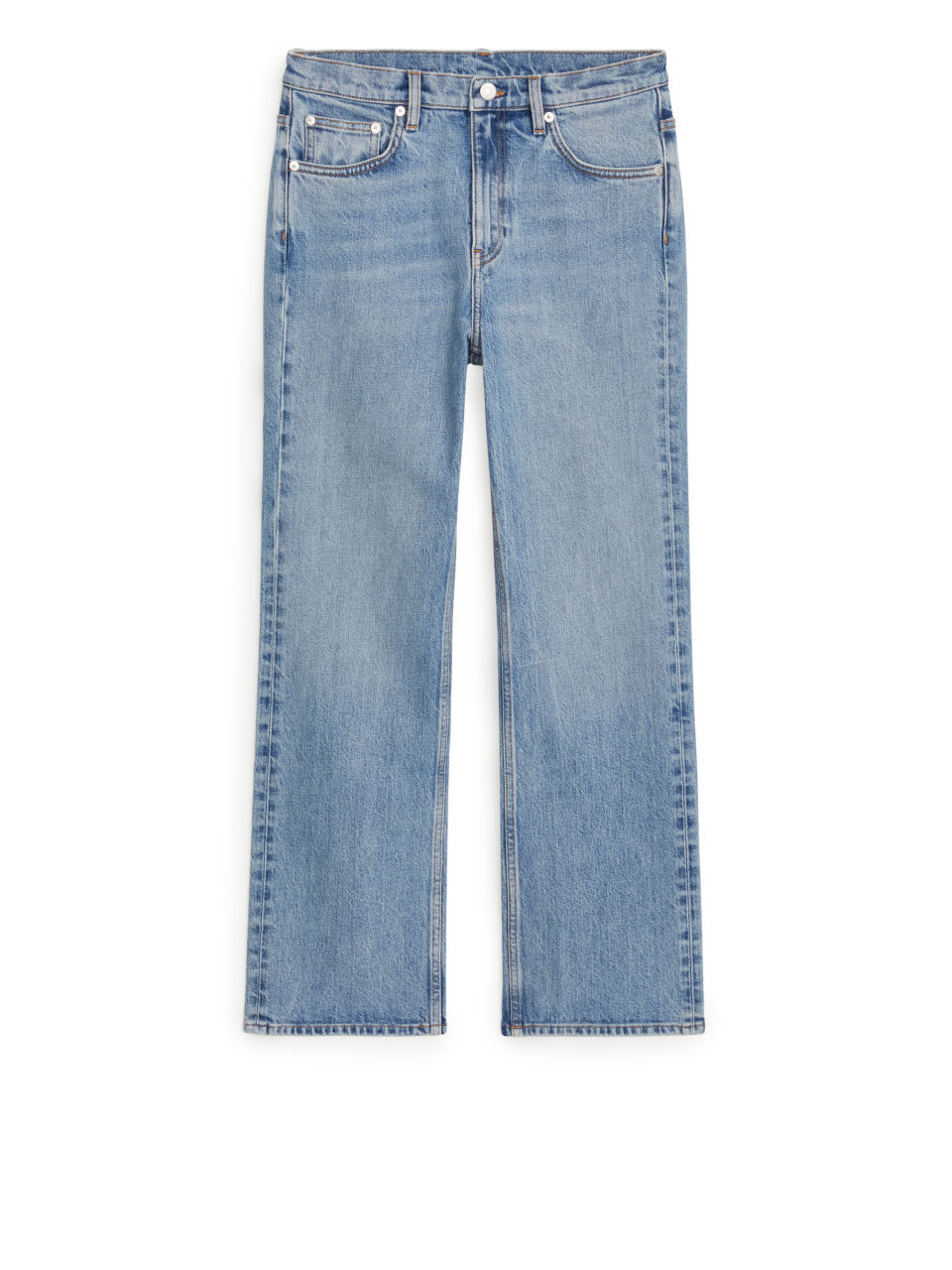 FLARED Cropped Jeans - Blue