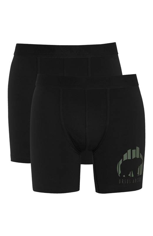 Cellbes Boxerkalsong med längre ben 2-Pack Mönstrad Svart