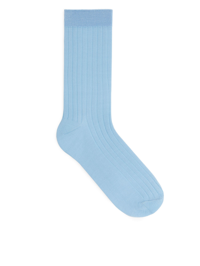 Silk Socks - Blue