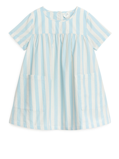 Pima Cotton Poplin Dress - Turquoise