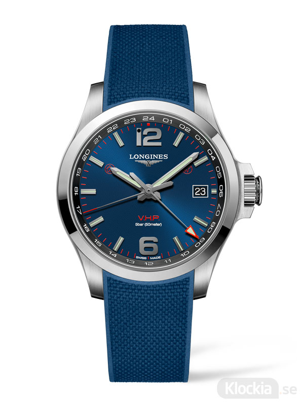 Herrklocka LONGINES Conquest V.H.P. GMT 41mm L3.718.4.96.9