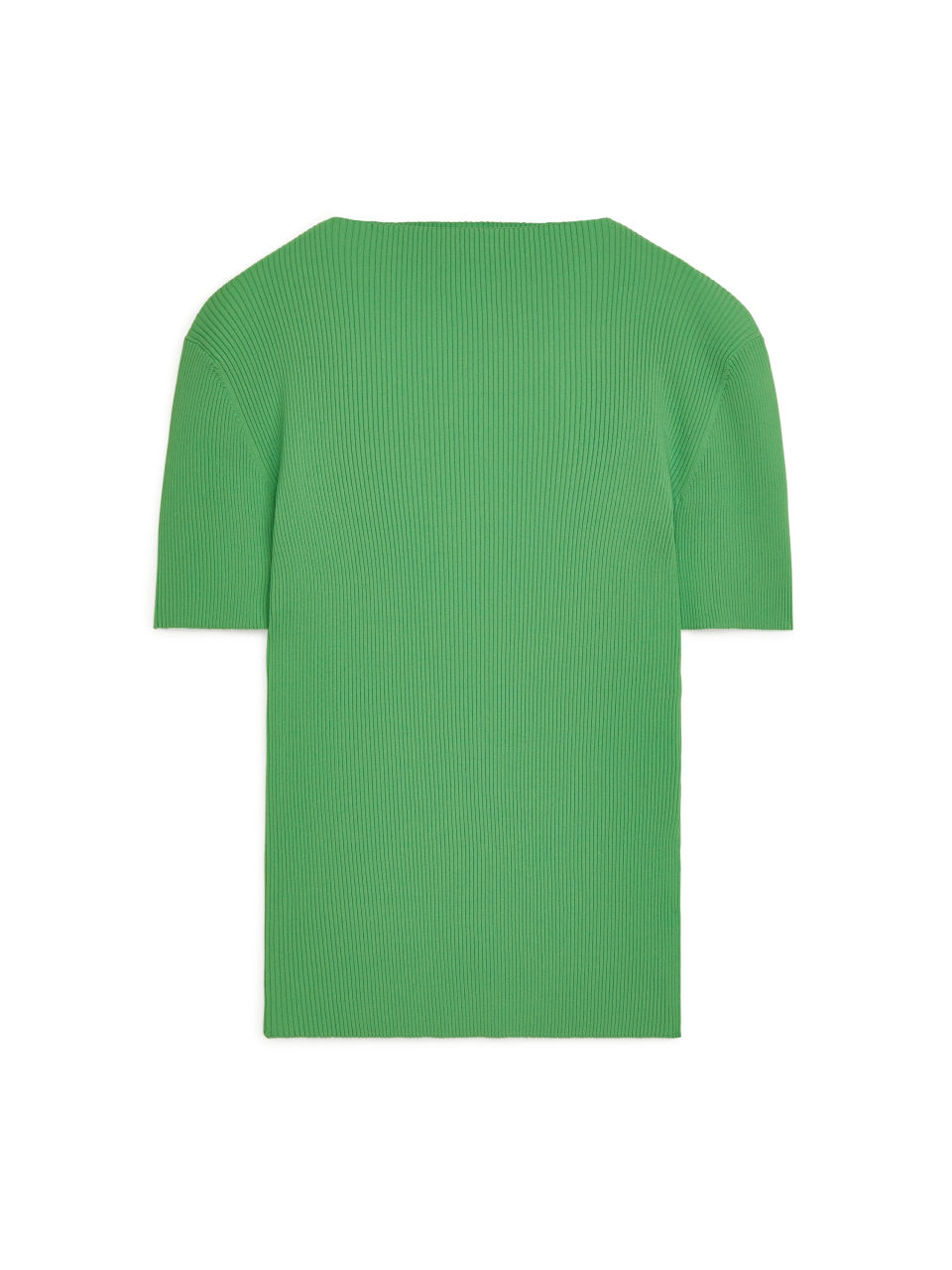 Boat Neck Rib Top - Green