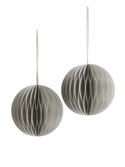 Honeycomb Ornaments 7.5 cm - Grey