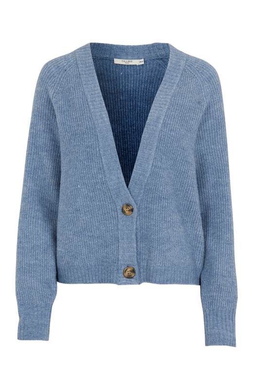 Cellbes Kort cardigan med knappar Blå Melange