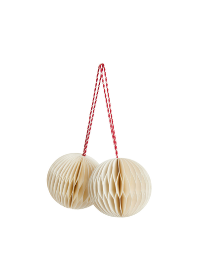 Honeycomb Ornaments 5 cm - White