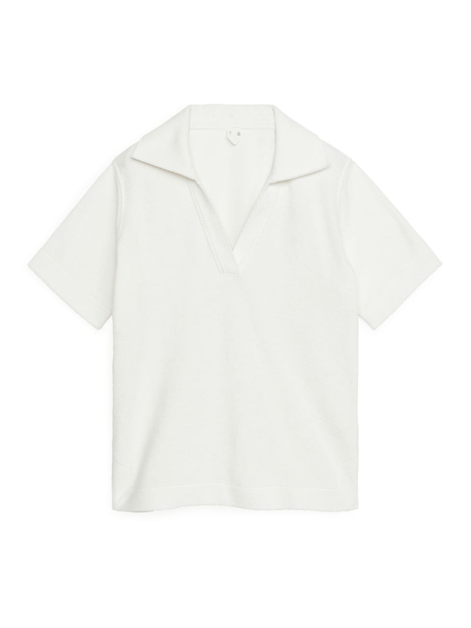 Towelling Polo Shirt - White