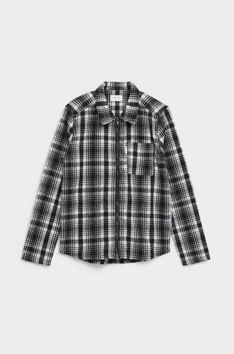 Studio Total Overshirt Zip Check Overshirt Svart
