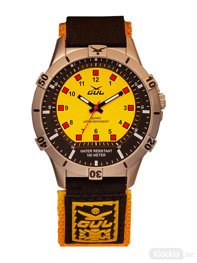GUL No. One Yellow Velcro 535016204 - Herrklocka