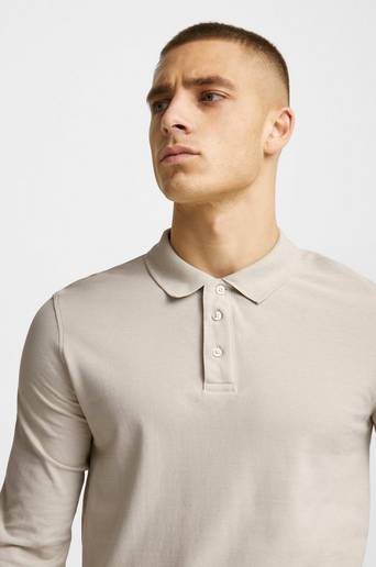 Studio Total Pikétröja Basic LS Piké Beige