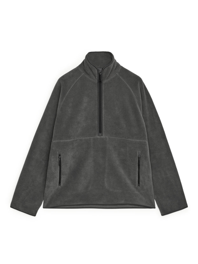 Half Zip Fleece Jacket - Grey
