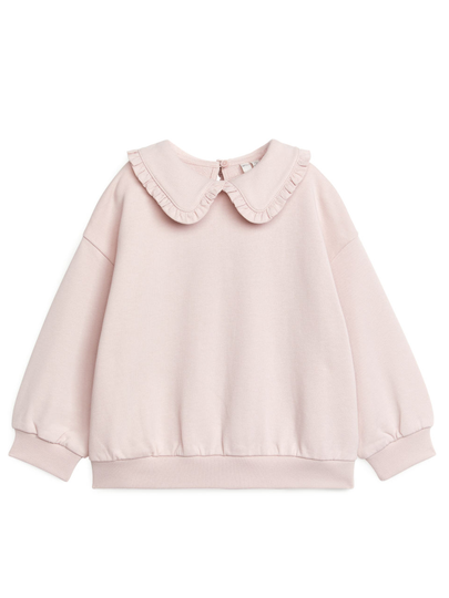 Frill-Collar Sweatshirt - Pink