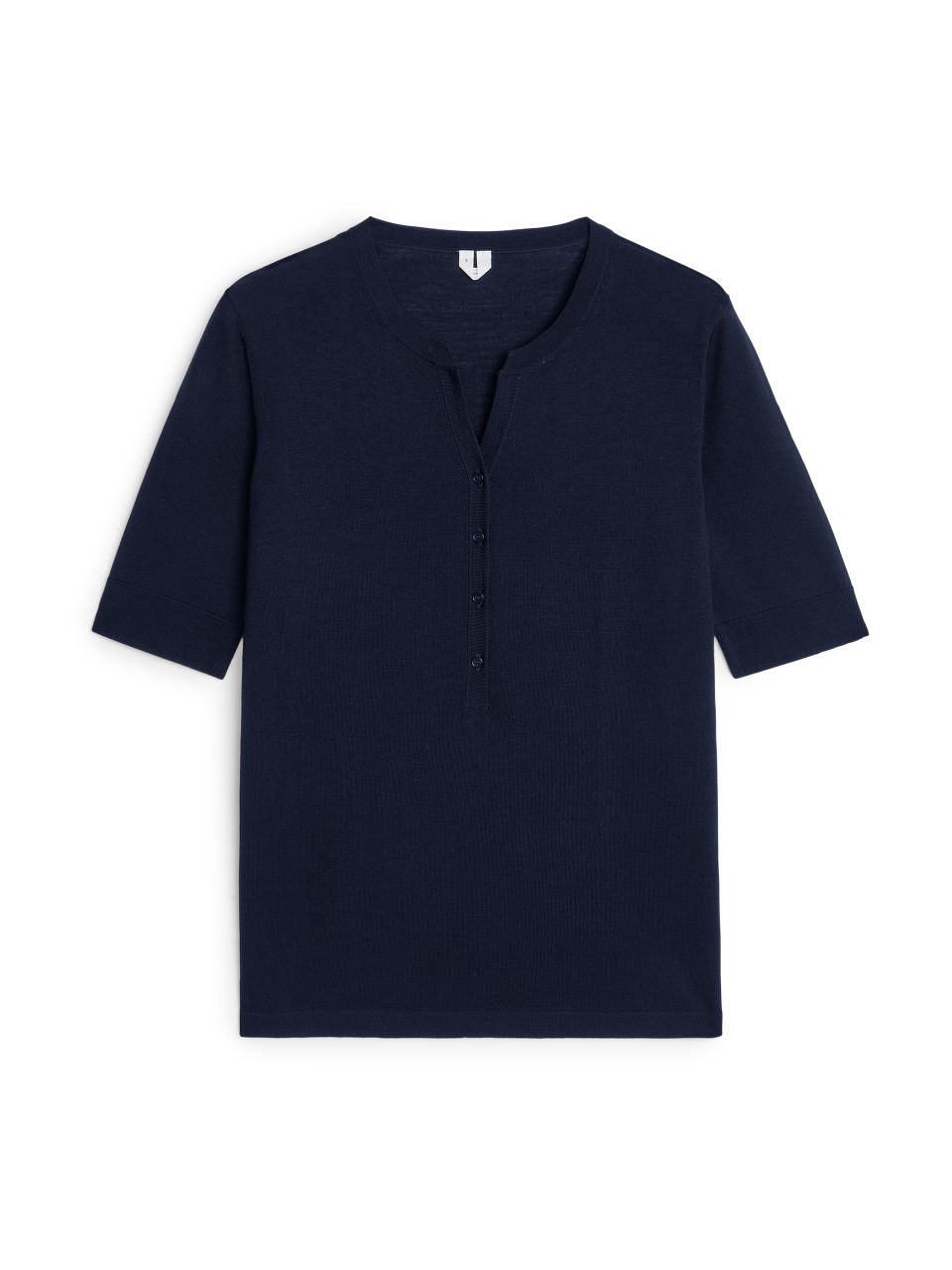 Merino Henley Top - Blue