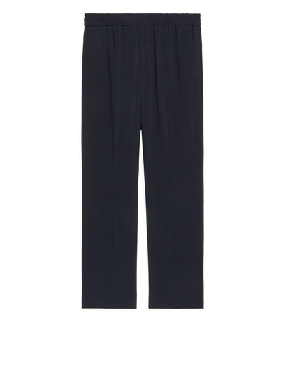 Wool Seersucker Trousers - Blue