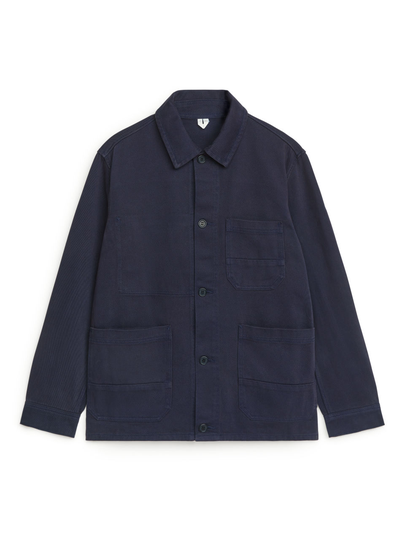Overdyed Twill Overshirt - Blue
