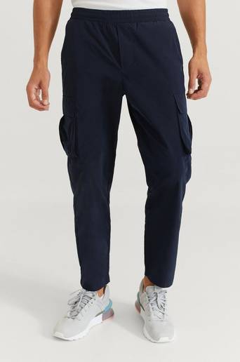 Woodbird Byxor Cargo Crisp Pants Blå