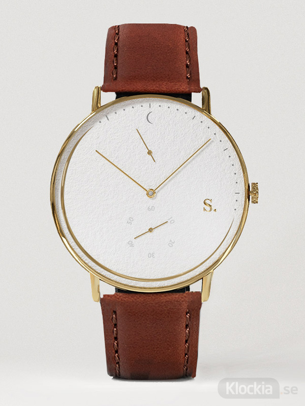 Sandell Day Plus Brown leather SSW40-BRL - Unisexklocka