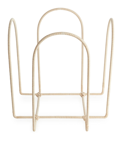 House Doctor Rattan Magazine Holder - Beige