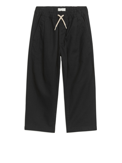 Loose-Fit Trousers - Black