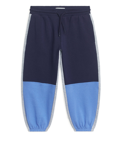 Colour-Blocked Sweatpants - Blue