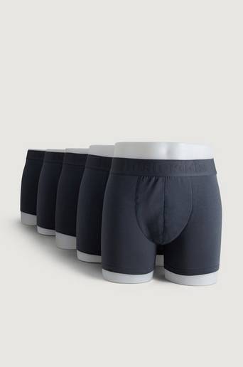 Resteröds Boxerkalsonger i ekologisk bomull 5-pack Grå