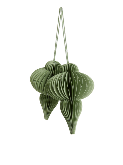Honeycomb Ornaments 9 cm - Green