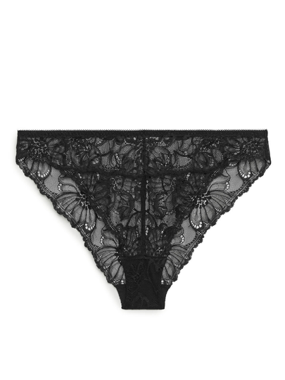 Lace Briefs - Black