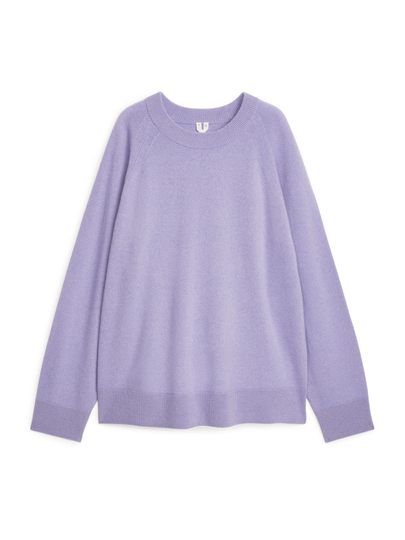 Oversized Cashmere Jumper - Purple