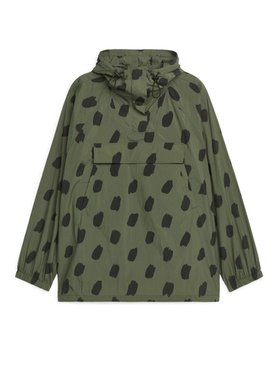 Printed Nylon Anorak - Green