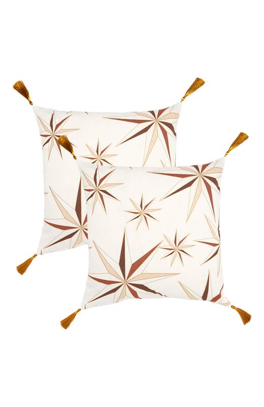 Cellbes Kuddfodral Twinkle star 2-Pack Vit