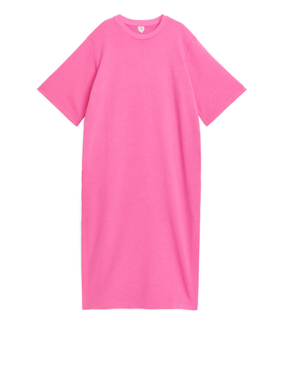 French Terry T-Shirt Dress - Pink