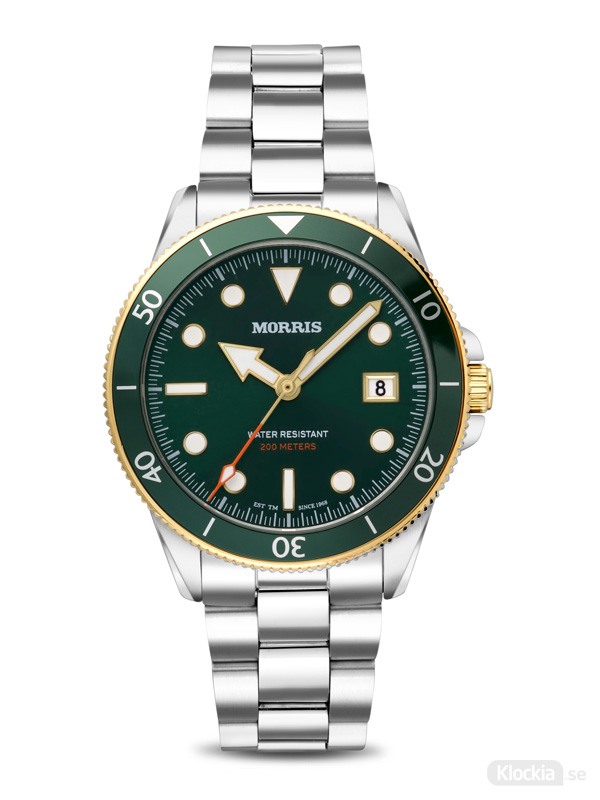 Herrklocka MORRIS St.Ives Diver Green IPG M1443