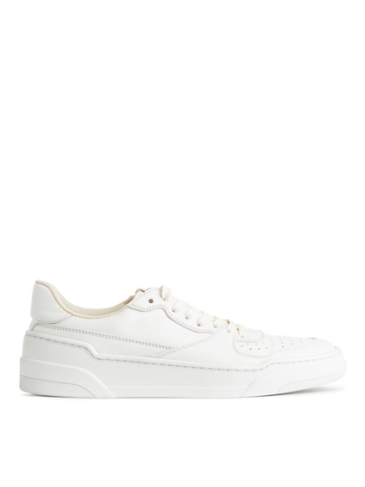 Leather Trainers - White