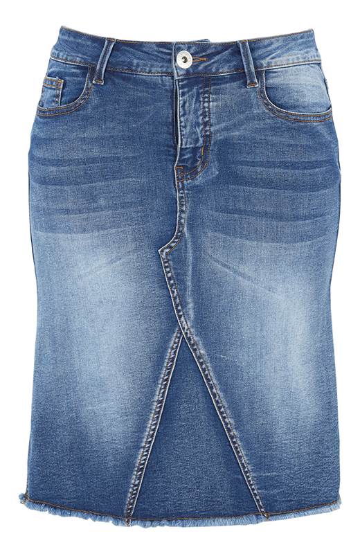 Cellbes Stretchig denimkjol Blå denim