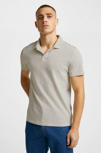 Studio Total Piketröja Open Collar Polo Beige