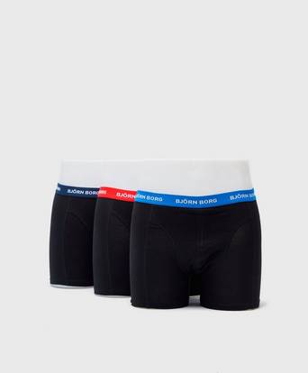 Björn Borg Boxershorts Noos Contrast Solids 3-pack Svart